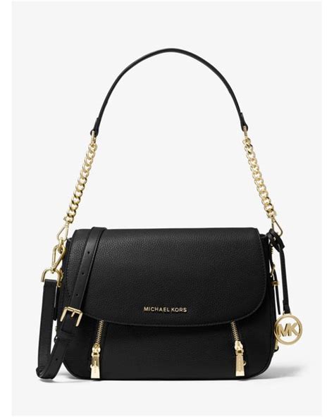 michael kors bedford legacy medium pebbled leather shoulder bag|michael kors leather shoulder bag.